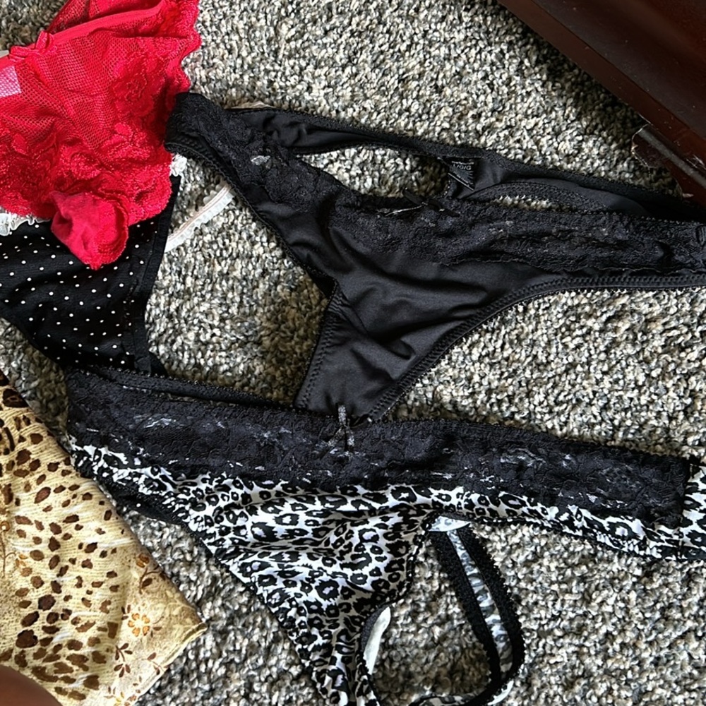 Gown with thongs